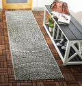 SAFAVIEH Courtyard Collection 23 x 10 Light Grey/Black CY8734 Indoor/ Outdoor Waterproof Easy Cleaning Patio Backyard Mudroom 