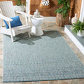 SAFAVIEH Courtyard Collection 53 x 77 Grey/Aqua CY8235 Indoor/ Outdoor Patio Backyard Mudroom Area Rug