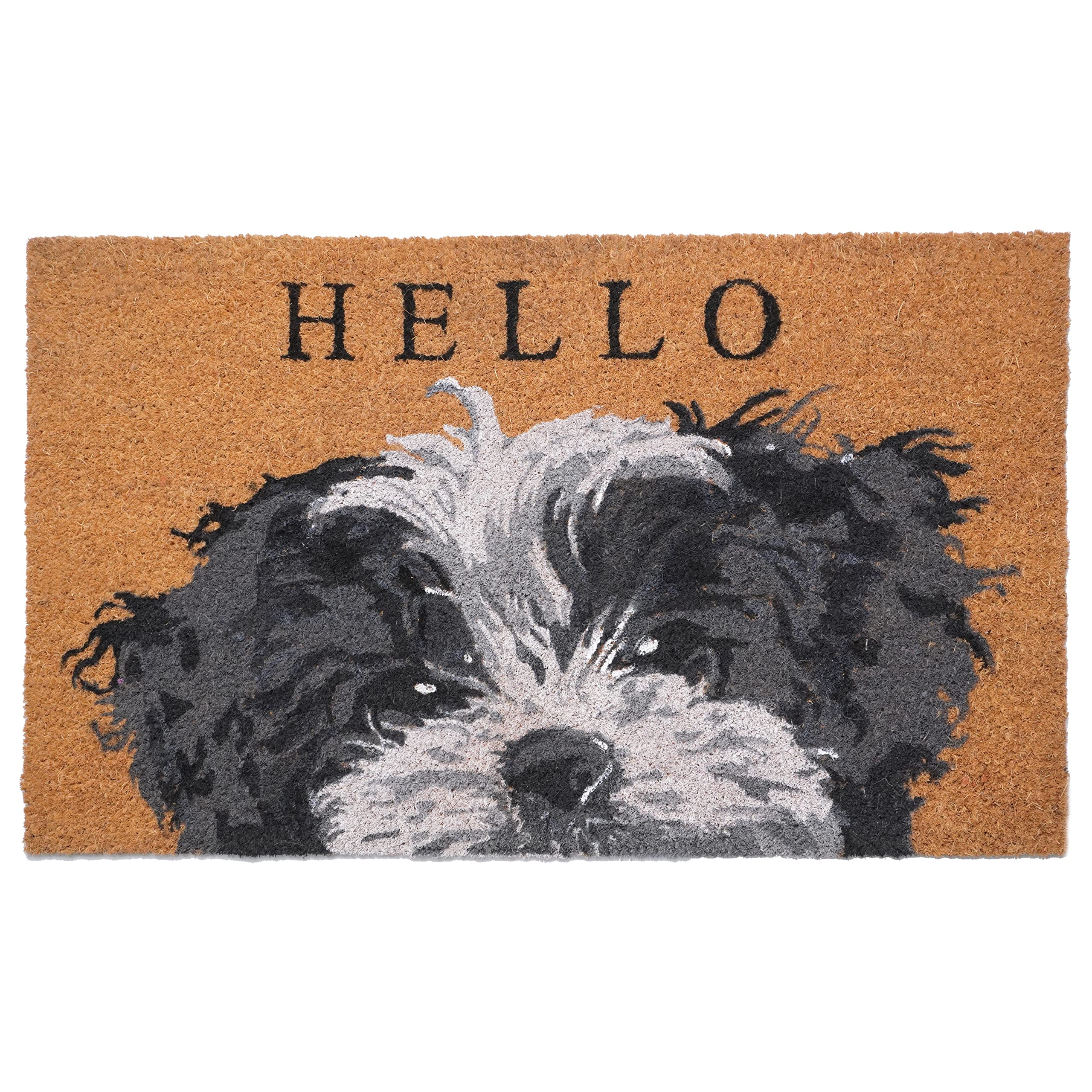 Calloway Mills Black and White Shih Tzu Doormat (17 x 29)
