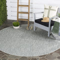 SAFAVIEH Courtyard Collection 71 Round Grey/Navy CY8521 Indoor/ Outside Waterproof Easy cleansingPatio Backyard Mudroom Area Ma