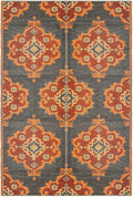 BalajeesUSA Outdoor Rugs - 6x9, Orange, Yellow, Grey, Patio Durable and Affordable, Multipurpose, Woven Plastic Straw, All-Weath