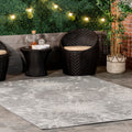 nuLOOM Monique Floral Indoor/Outdoor Area Rug- Modern, Patio, Porch, Deck, Living Room, Non-Shedding, Non-Skid, Easy Cleaning