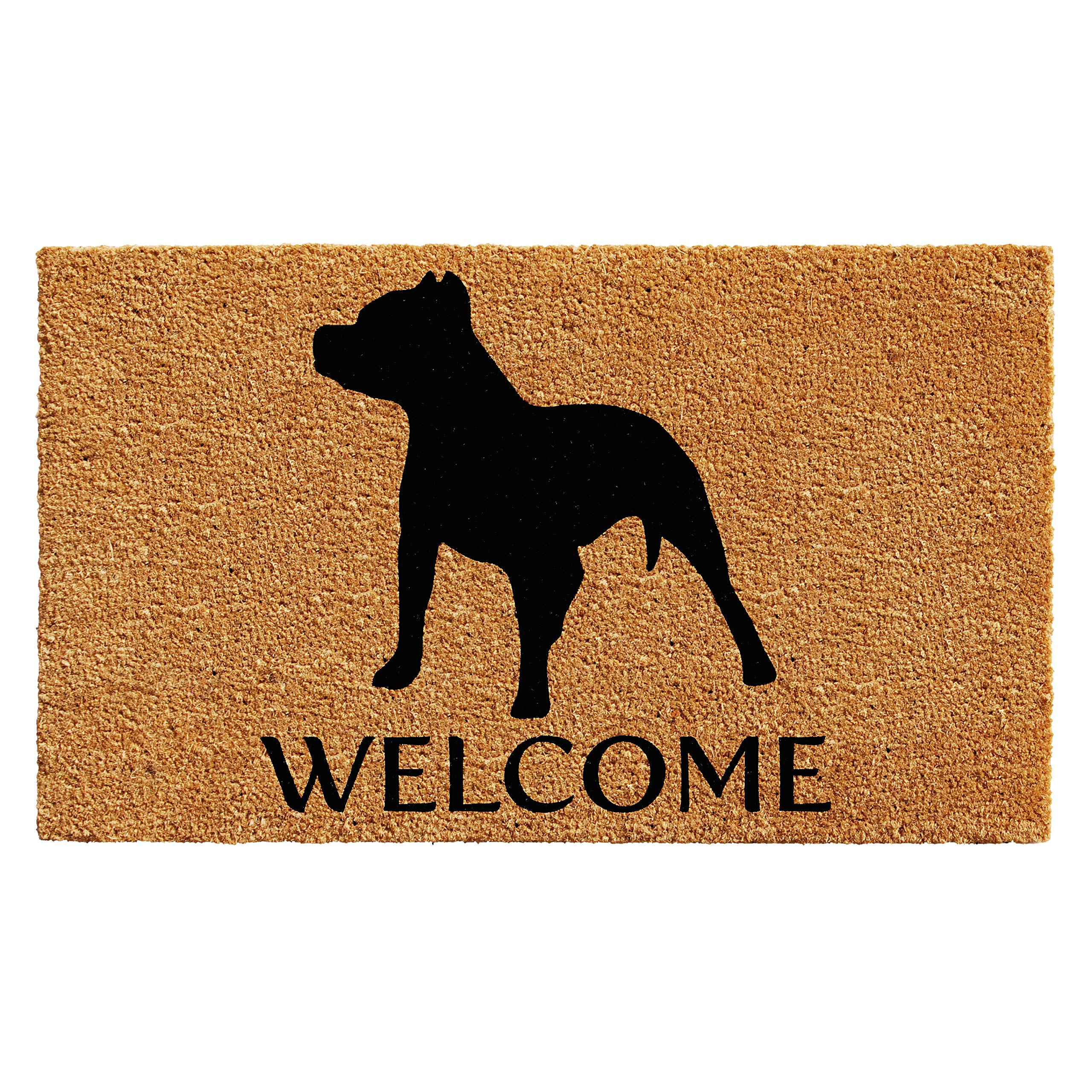 Calloway Mills AZ103011729 Pit Bull Breed Doormat, 17 x 29, Natural/Black