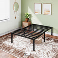 IMUsee Heavy Duty 18inch Twin Size Metal Platform Bed Frame with Ample Storage, Sturdy Slats Support, Mattress Foundation, No Bo