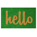 Calloway Mills 100262436GNS Hello Doormat Green/Natural Script, 24 x 36