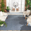 SAFAVIEH Courtyard Collection Area Rug - 8 x 10, Navy & Grey, Non-Shedding & Easy Care, Indoor/Outdoor & Washable-Ideal for Pa