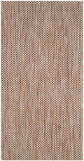 Safavieh Courtyard Collection Accent Rug - 23 x 5, Natural & Black, Non-Shedding & Easy Care, Indoor/Outdoor & Washable-Ideal 