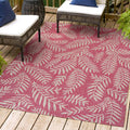 JONATHAN Y SMB119F-4 Nevis Palm Frond Indoor Outdoor Area-Rug, Coastal Casual Country & Floral Easy-Cleaning,Bedroom,Kitchen,Bac