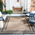 SAFAVIEH Courtyard Collection 8 x 10 Natural / Black CY8475 Indoor/ Outdoor Patio Backyard Mudroom Area Rug