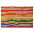 TOWN & COUNTRY TERRA Ravine Abstract Mountain Door Mat, Natural Coir, Heavyweight, Non-Slip Entryway Mat, Multicolor, 24x36