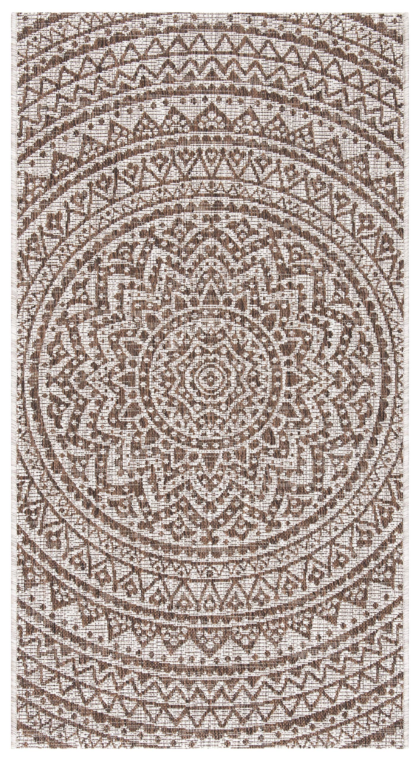 SAFAVIEH Courtyard Collection 24 x 44.4 Beige/Brown CY8734 Indoor/ Outdoor Patio Backyard Mudroom Accent Rug