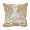 SARO LIFESTYLE Neptunian Collection Down Filled Octopus Throw Pillow, Octopus, 20