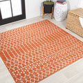JONATHAN Y SMB108P-5SQ Ourika Moroccan Geometric Textured Weave Indoor Outdoor Area Rug, Bohemian Rustic Scandinavian Easy Clean