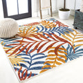 JONATHAN Y AMC100B-6SQ Tropics Palm Leaves Indoor Outdoor Area-Rug Bohemian Floral Easy-Cleaning High Traffic Bedroom Kitchen Ba
