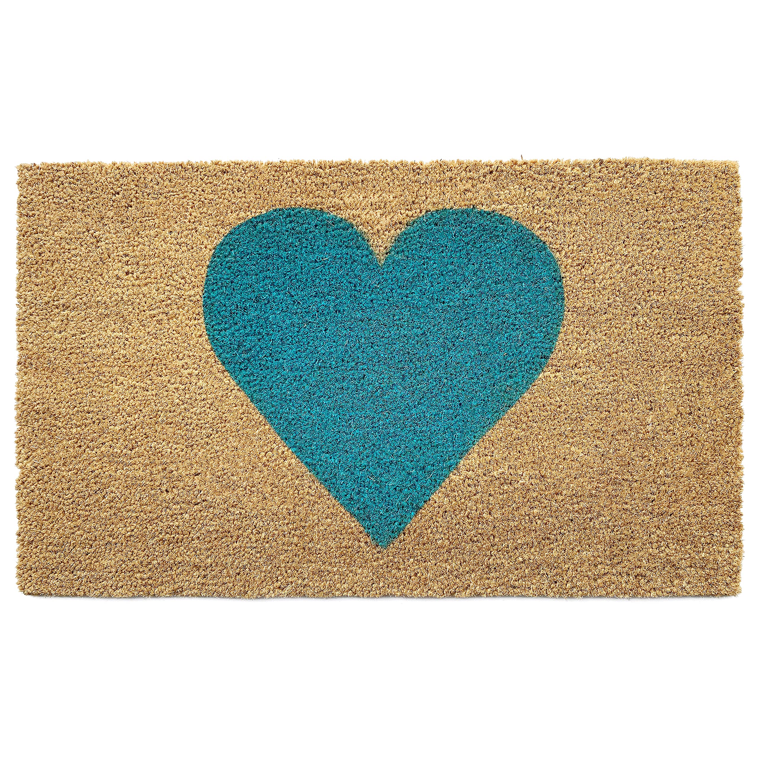 Calloway Mills Madison Heart Doormat (Turquoise, 17 x 29)