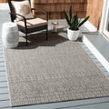 SAFAVIEH Courtyard Collection 53 Square Grey/Black CY8235 Indoor/ Outside Waterproof Easy cleansingPatio Backyard Mudroom Area 
