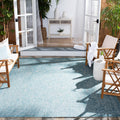 SAFAVIEH Courtyard Collection 8 x 11 Aqua/Grey CY8680 Indoor/ Outside Waterproof Easy cleansingPatio Backyard Mudroom Area Mat
