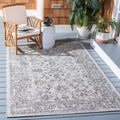SAFAVIEH Courtyard Collection 53 x 77 Grey/Black CY8680 Indoor/ Outdoor Patio Backyard Mudroom Area Rug