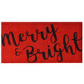 Calloway Mills 104973672 Merry & Bright Doormat, 3 x 6, Red/Black