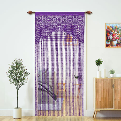 2 Pcs Macrame Lace Door String Curtain for Doorways,Room Divider Doorway Hippie Window Panel Room Divider Wall Closet Curtains f
