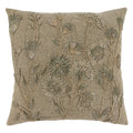 SARO LIFESTYLE Genevieve Collection Stone Washed Floral Pillow Cover, 20, Taupe