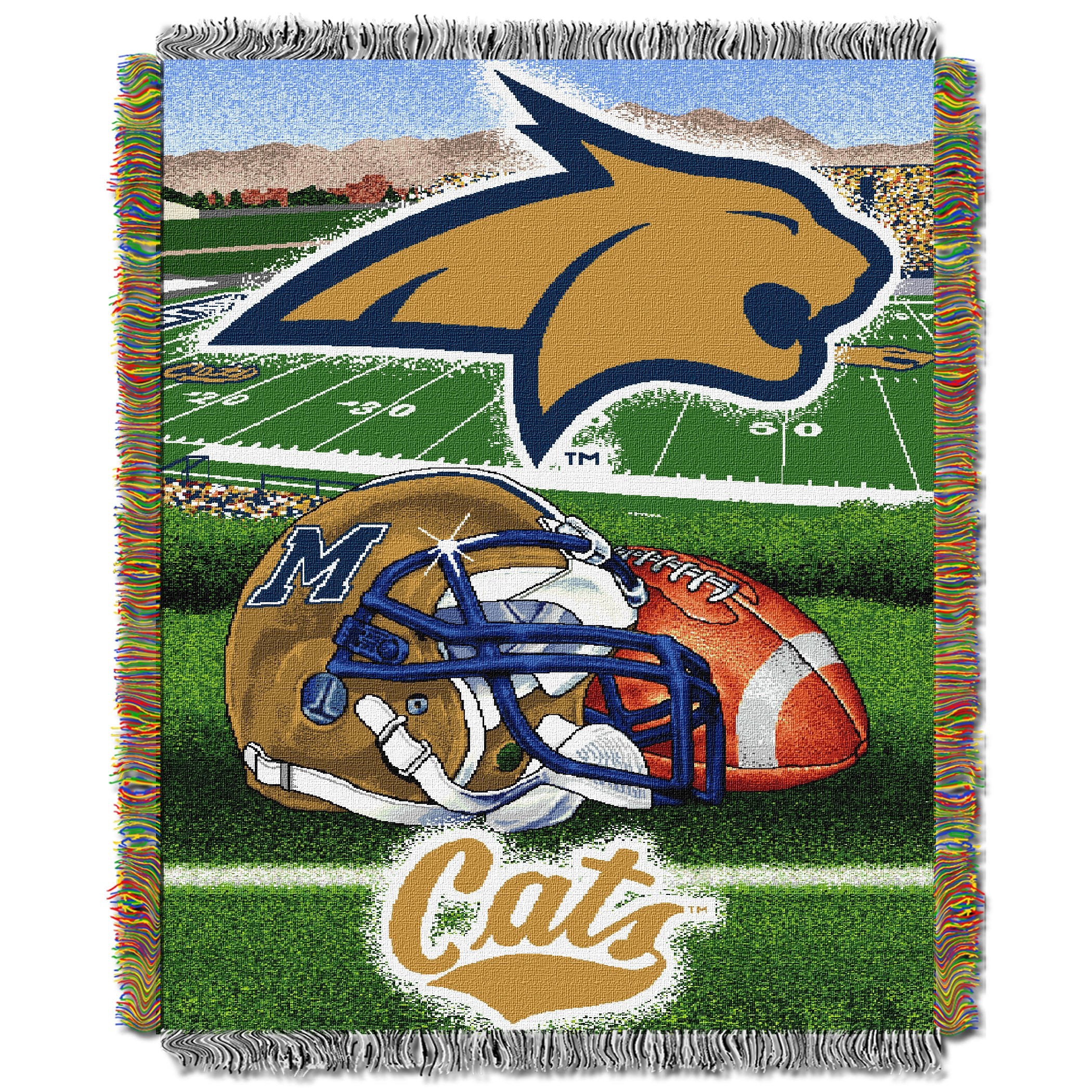 Northwest Tapestry Throw NCAA Team Montana State Blanket