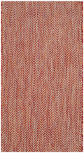SAFAVIEH Courtyard Collection Accent Rug - 23 x 5, Red & Beige, Non-Shedding & Easy Care, Indoor/Outdoor & Washable-Ideal for 