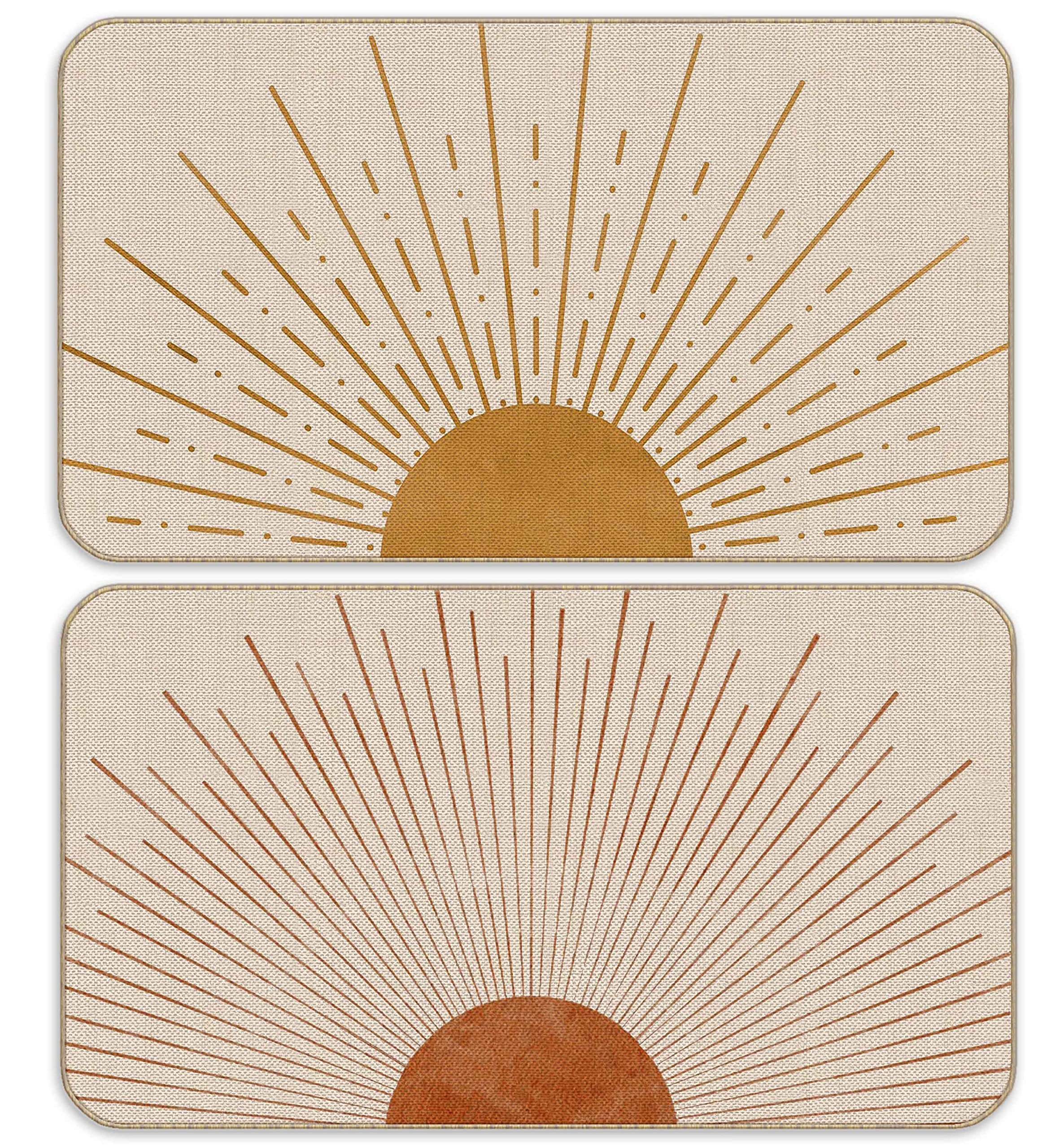 Nogrit Boho Welcome Door Mats, Set of 2 - 17x30, Perfect for Kitchen or Indoor Entrance