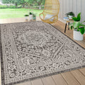 JONATHAN Y SMB101D-9 Sinjuri Medallion Textured Weave Indoor Outdoor Area Rug Coastal Bohemian Rustic Glam Easy Cleaning Bedroom