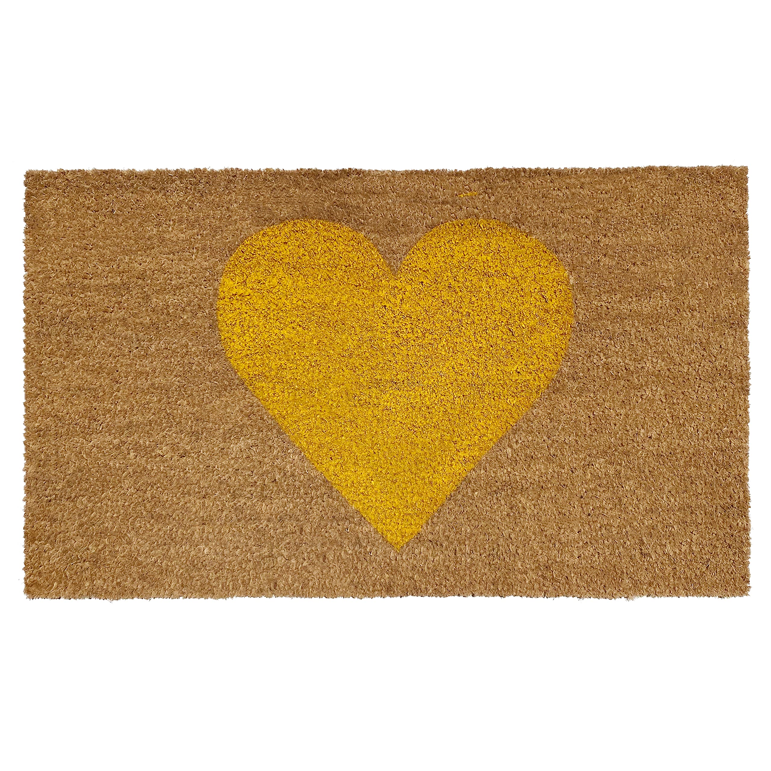 Calloway Mills Madison Heart Doormat (Yellow, 17 x 29)