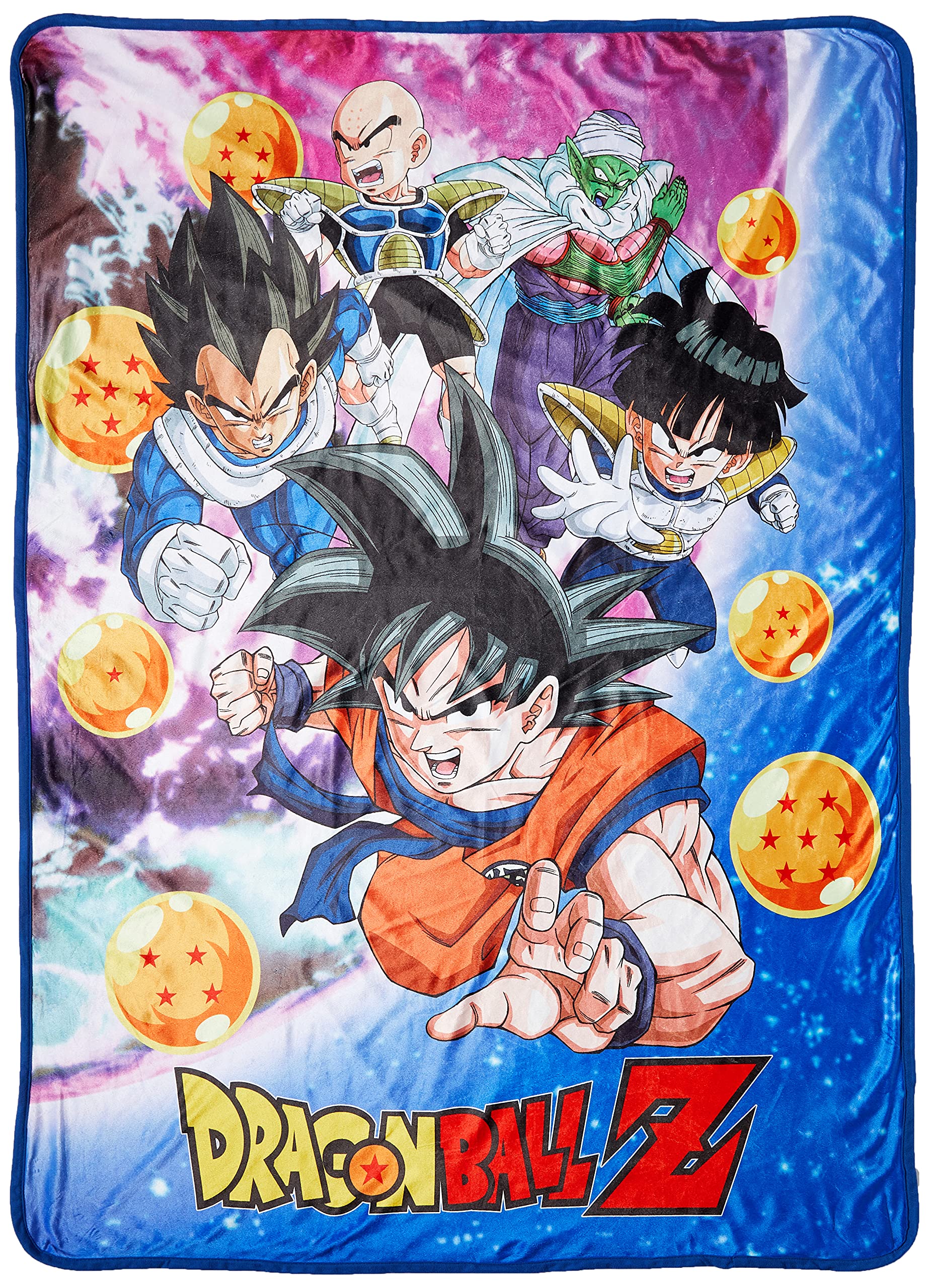Dragon Ball Z GE-57756 Group Galaxy Polyester Throw Blanket, 46 x 60