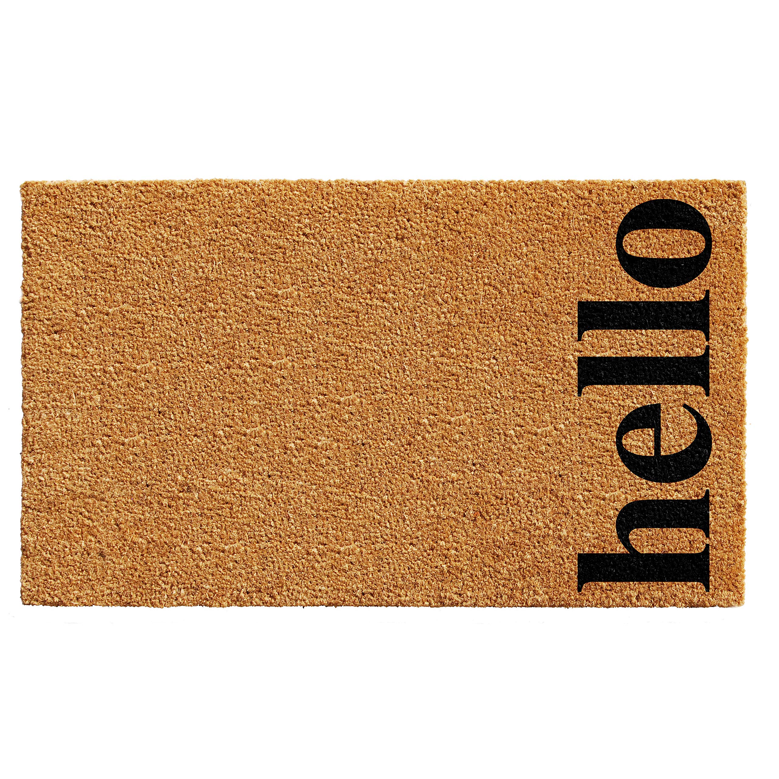 Calloway Mills 102611729NBB Vertical Hello Doormat, 17 x 29, Natural/Black