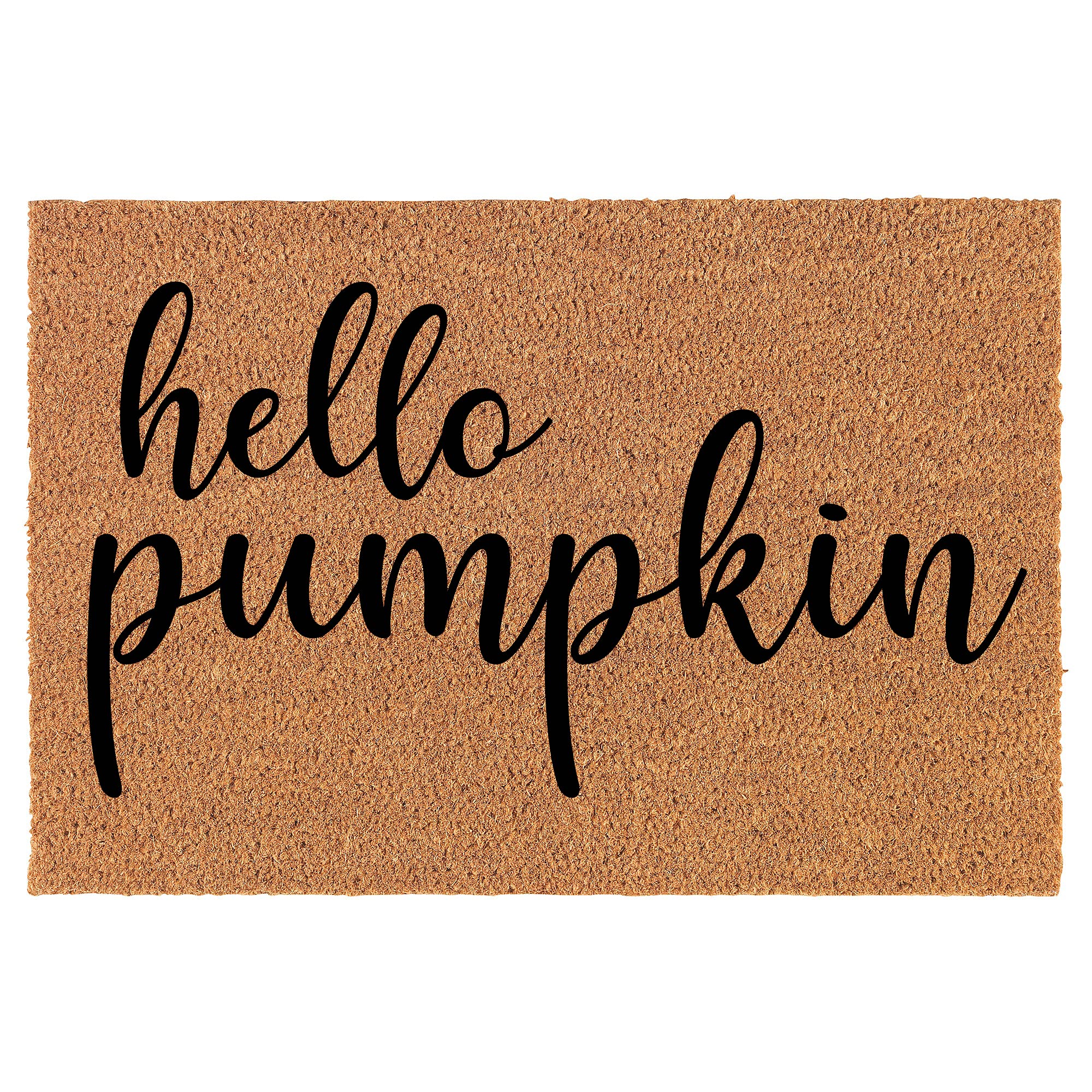 Doormat Natural Coco Coir Door Mat Hello Pumpkin (24 x 16)