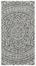 SAFAVIEH Courtyard Collection 2 x 37 Light Grey/Black CY8734 Indoor/ Outdoor Waterproof Easy Cleaning Patio Backyard Mudroom A