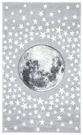 SAFAVIEH Carousel Kids Collection Accent Rug - 23 x 4, Light Grey & White, Non-Shedding & Easy Care, Ideal for High Traffic Ar