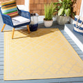 SAFAVIEH Courtyard Collection 67 x 96 Gold/Beige CY6918 Trellis Indoor/ Outside Waterproof Easy cleansingPatio Backyard Mudroo