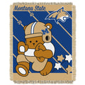 Northwest Officially Licensed NCAA Montana State Bobcats Fullback Jacquard Baby Throw Blanket, 36 x 46, Multi Color