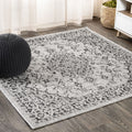 JONATHAN Y SMB102D-5SQ Rozetta Boho Medallion Textured Weave Indoor Outdoor Area Rug Coastal Bohemian Rustic Glam Easy Cleaning 