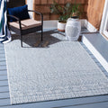 SAFAVIEH Courtyard Collection Area Rug - 8 x 10, Blue & Navy, Non-Shedding & Easy Care, Indoor/Outdoor & Washable-Ideal for Pa