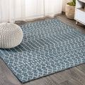 JONATHAN Y SMB108C-5SQ Ourika Moroccan Geometric Textured Weave Indoor Outdoor Area-Rug, Bohemian, Rustic, Scandinavian Easy-Cle
