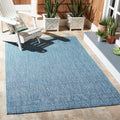 SAFAVIEH Courtyard Collection 67 x 96 Aqua/Navy CY8235 Indoor/ Outside Waterproof Easy cleansingPatio Backyard Mudroom Area Ma