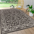 JONATHAN Y SMB106G-9 Charleston Vintage Filigree Textured Weave Indoor Outdoor Area-Rug Classic Coastal Easy-Cleaning Bedroom Ki