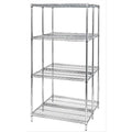 Quantum Storage Systems AD54-3072C Add-On Kit for 54 High 4-Tier Wire Shelving Unit, Chrome Finish, 30 Width x 72 Length x 54 He