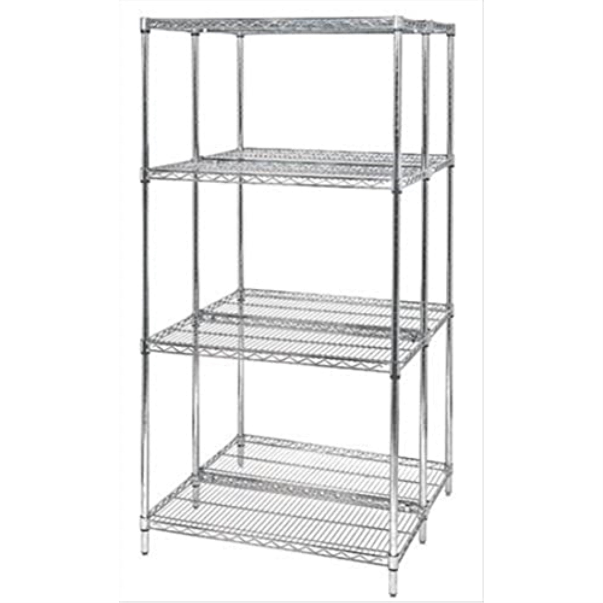 Quantum Storage Systems AD54-3072C Add-On Kit for 54 High 4-Tier Wire Shelving Unit, Chrome Finish, 30 Width x 72 Length x 54 He