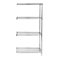 Quantum Storage Systems AD63-3060C Add-On Kit for 63 High 4-Tier Wire Shelving Unit, Chrome Finish, 30 Width x 60 Length x 63 He