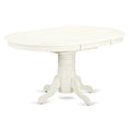 AVBO5-LWH-LC 5 Pc Kitchen table set with a Dining Table and Four faux leather seat Chairs in Linen White