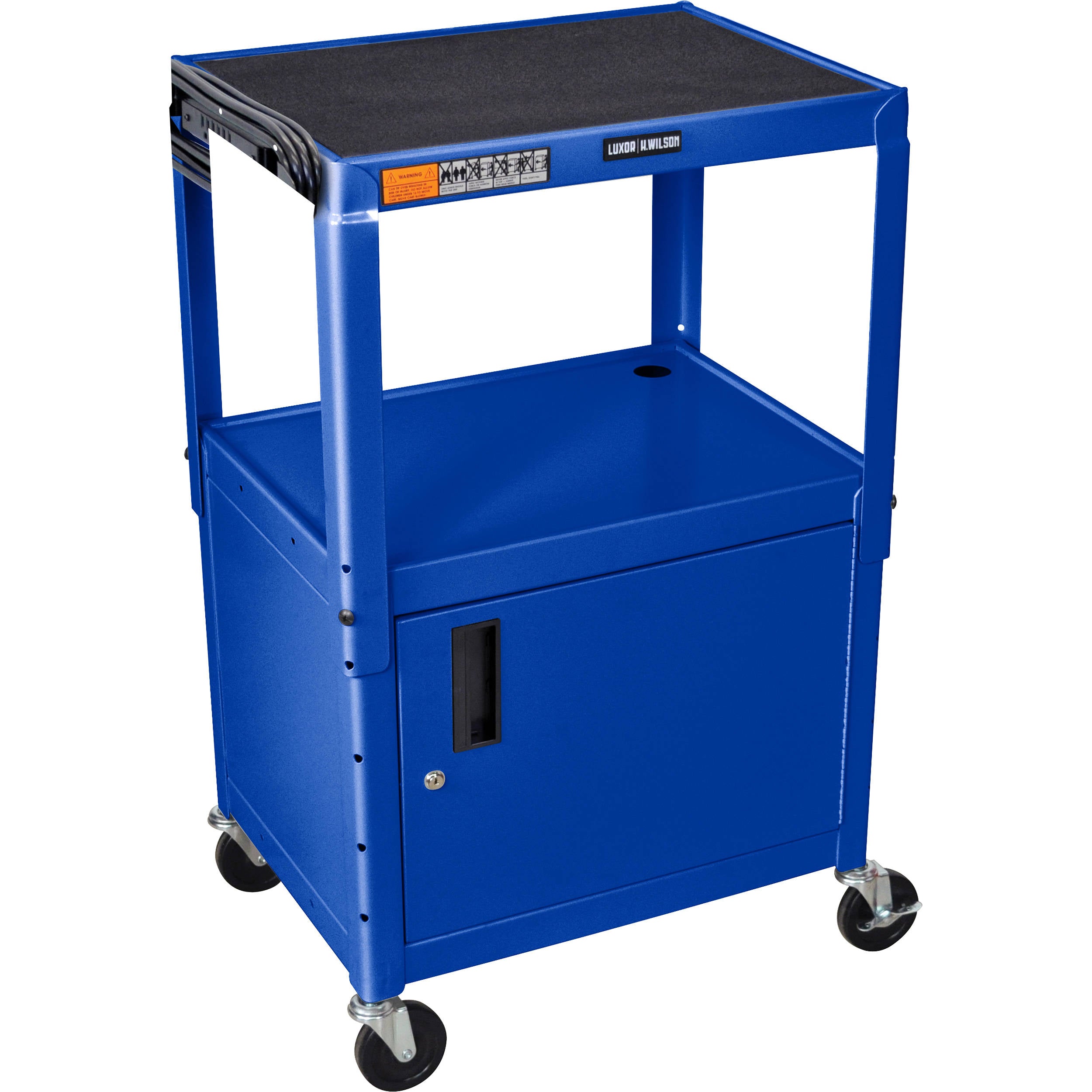 Luxor Blue 42 Adj Height Cart w/ Cabinet