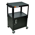 Luxor Black 42 Adj Height Cart w/ Cabinet
