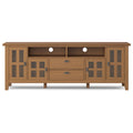 Artisan SOLID WOOD 72 inch Wide Transitional TV Media Stand in Honey Brown For TVs up to 80 inches