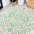 JONATHAN Y SMB105G-5R Estrella Bohemian Medallion Textured Weave Indoor Outdoor Area Rug, Coastal, Vintage, Rustic Easy Cleaning